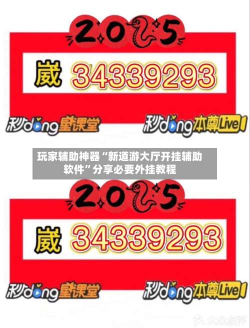玩家辅助神器“新道游大厅开挂辅助软件	”分享必要外挂教程-第1张图片