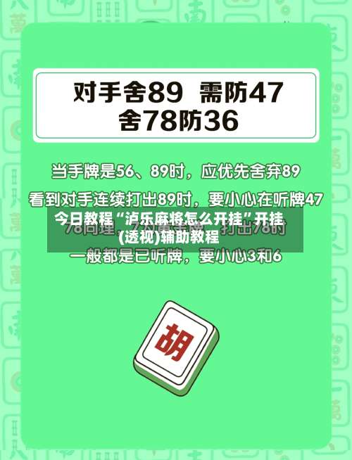 今日教程“泸乐麻将怎么开挂	”开挂(透视)辅助教程-第2张图片