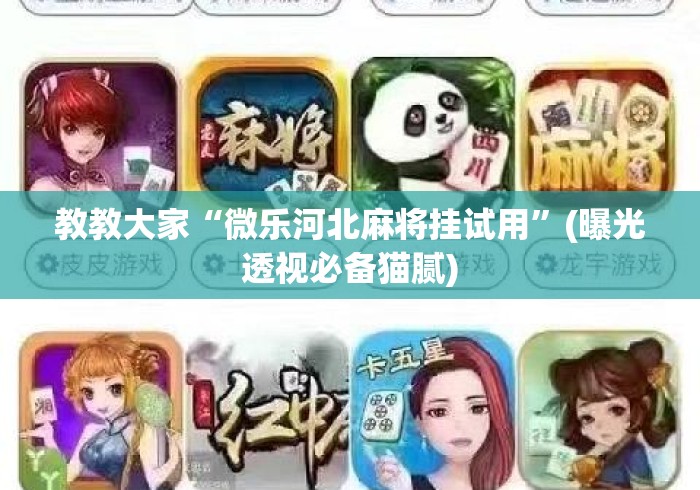 玩家综述“微乐麻将到底有挂吗	”的确有挂-第1张图片