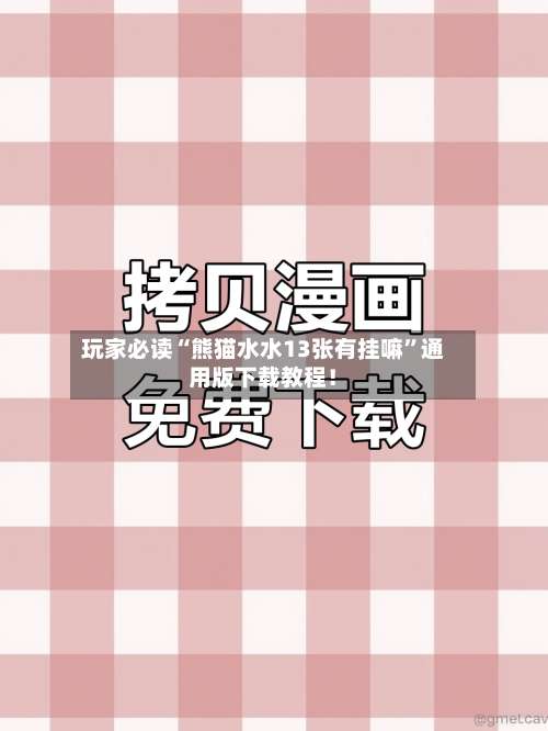 玩家必读“熊猫水水13张有挂嘛		”通用版下载教程！-第1张图片