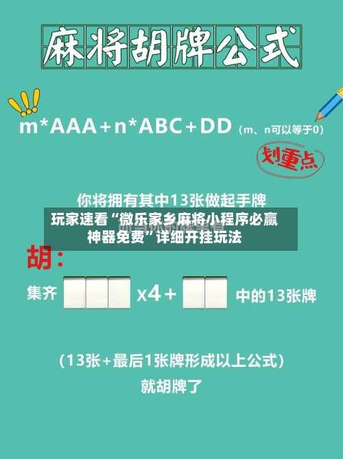 玩家速看“微乐家乡麻将小程序必赢神器免费		”详细开挂玩法-第1张图片
