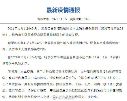 “黑龙江黑河现1例确诊” 黑龙江黑河新增4例本土确诊病例？-第1张图片