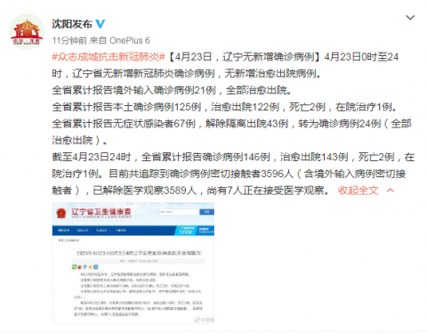 沈阳疫情最新消息今天新增病例〃沈阳疫情 最新-第1张图片